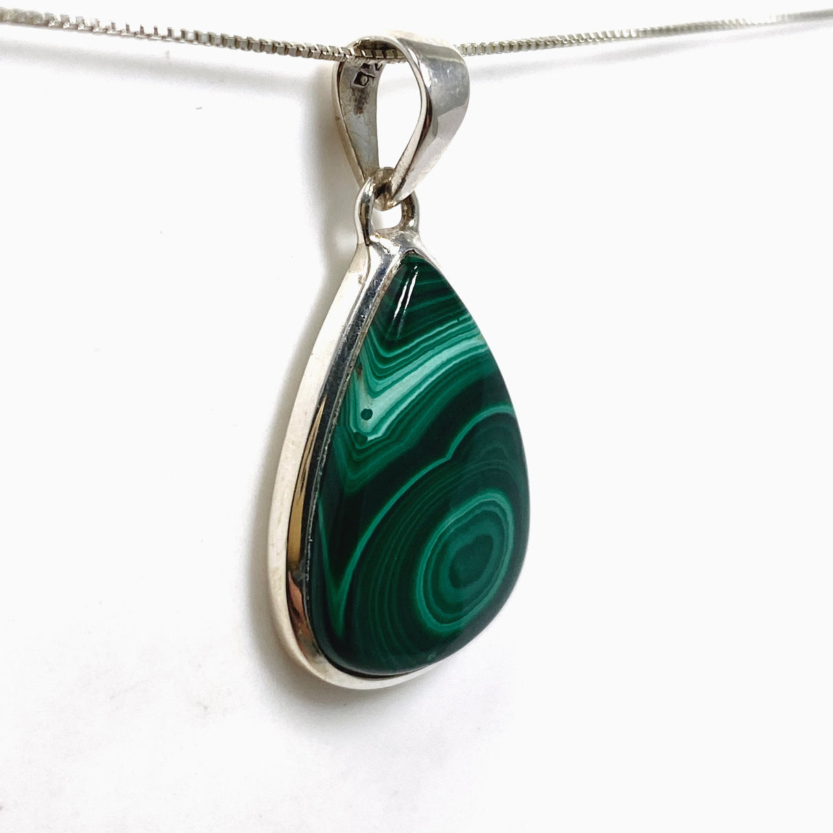 Malachite Teardrop Cabochon Pendant PPGJ1148