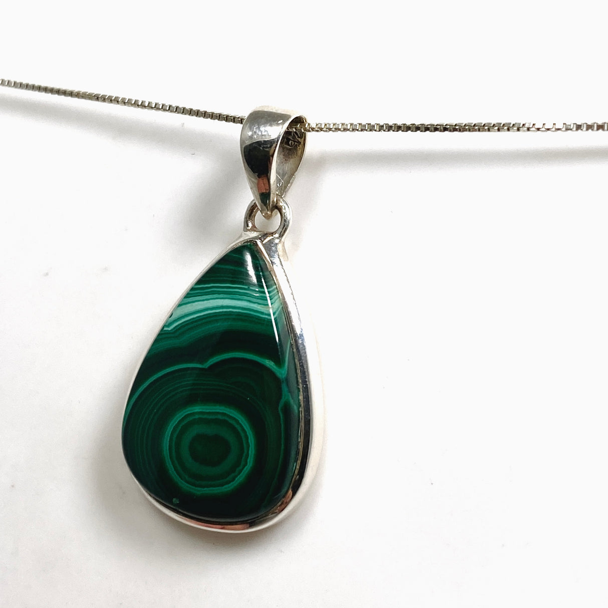 Malachite Teardrop Cabochon Pendant PPGJ1148