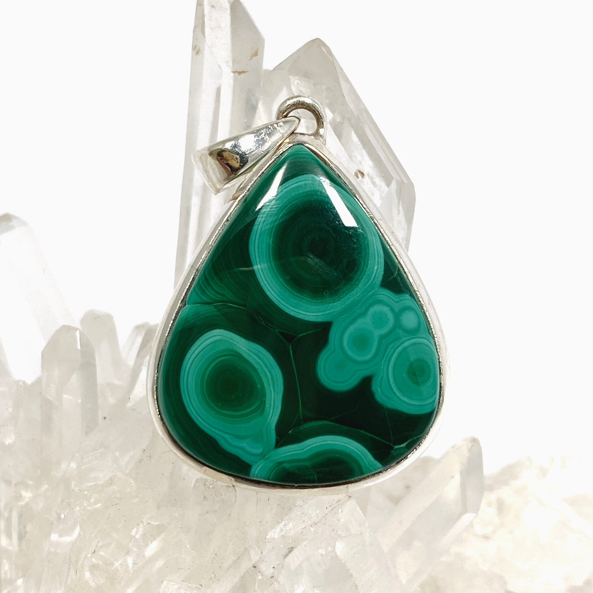 Malachite Teardrop Cabochon Pendant PPGJ1149