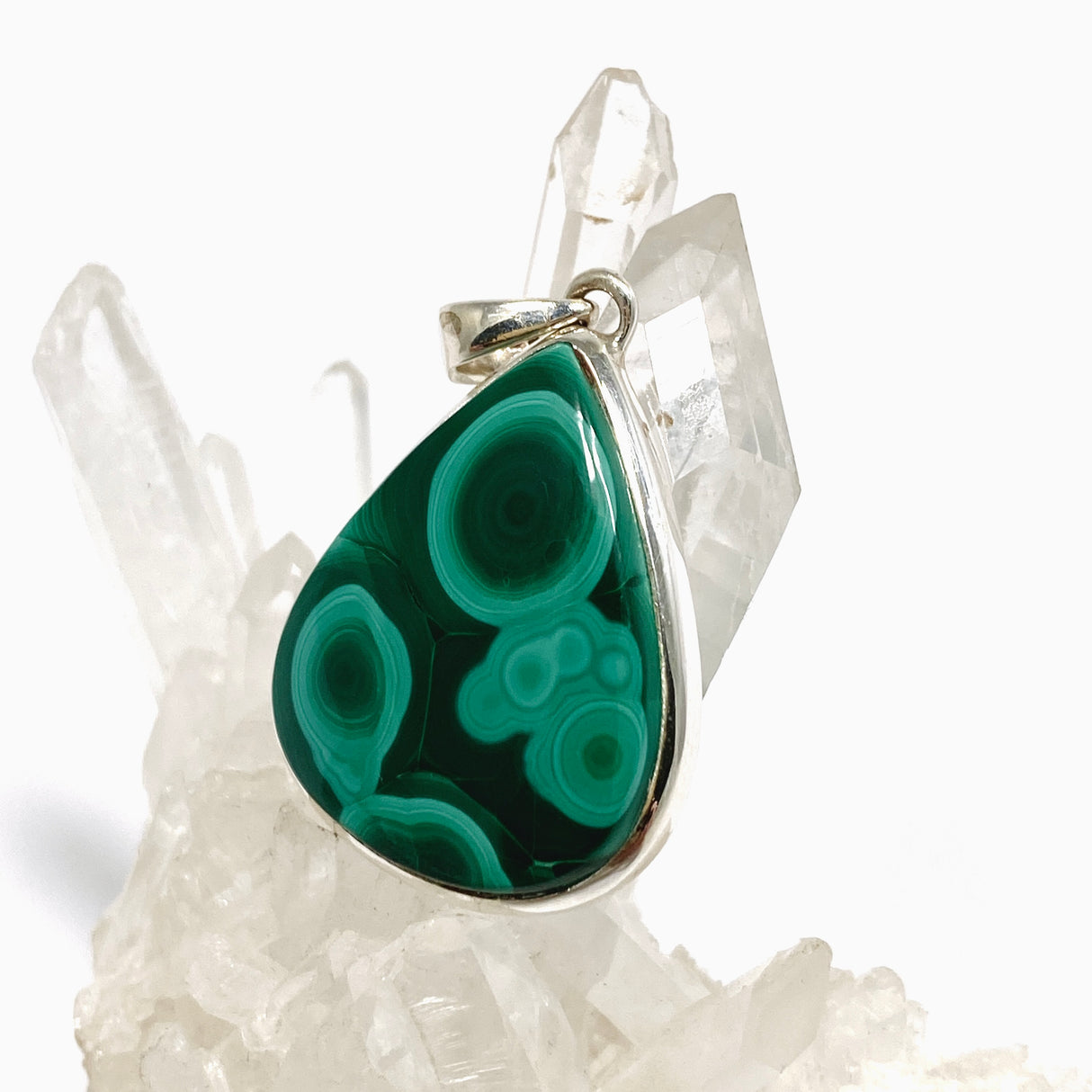 Malachite Teardrop Cabochon Pendant PPGJ1149