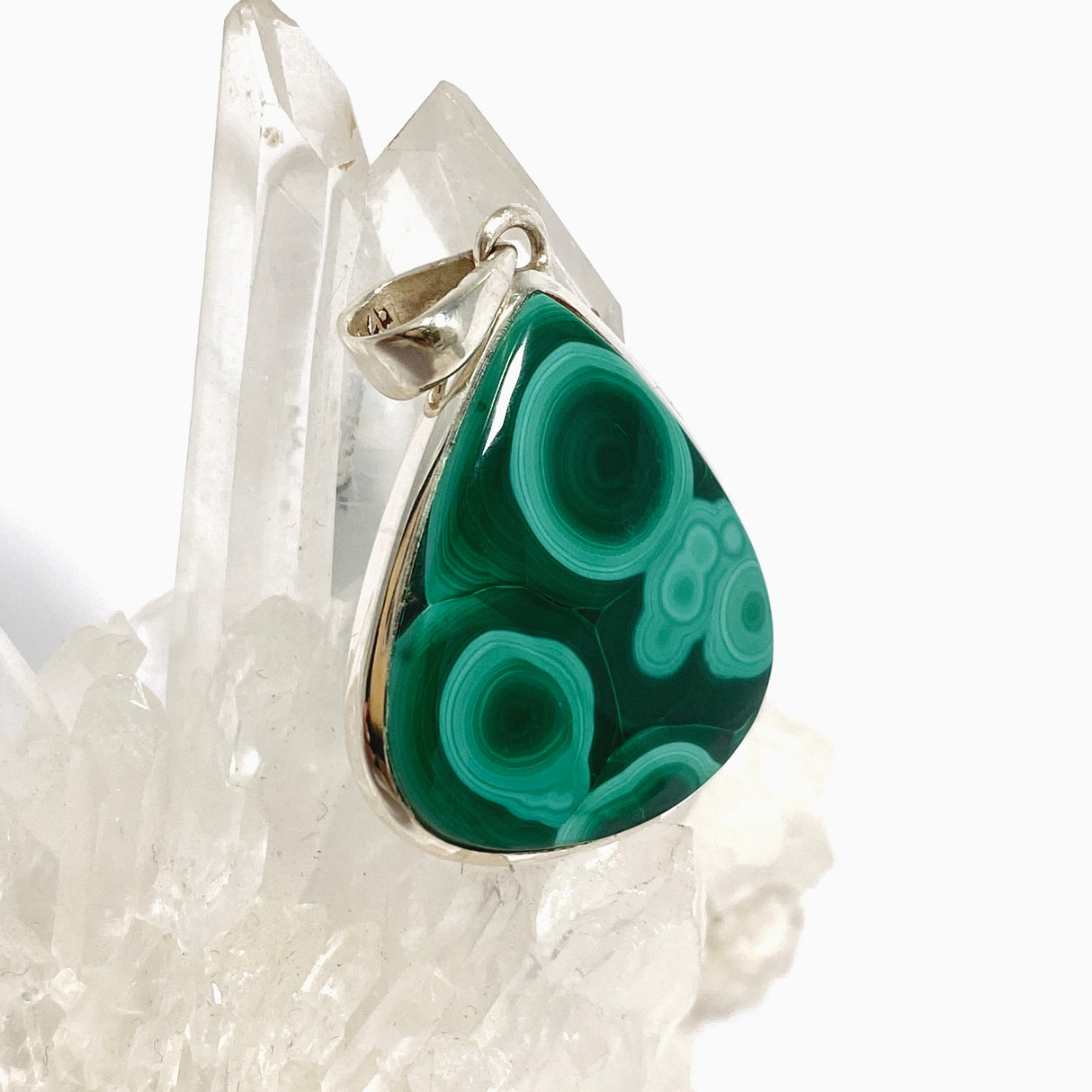 Malachite Teardrop Cabochon Pendant PPGJ1149