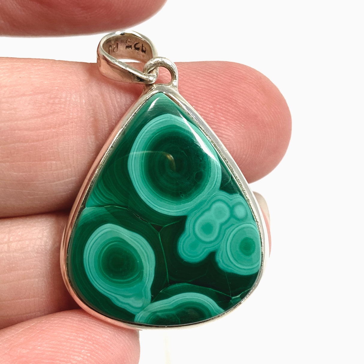 Malachite Teardrop Cabochon Pendant PPGJ1149
