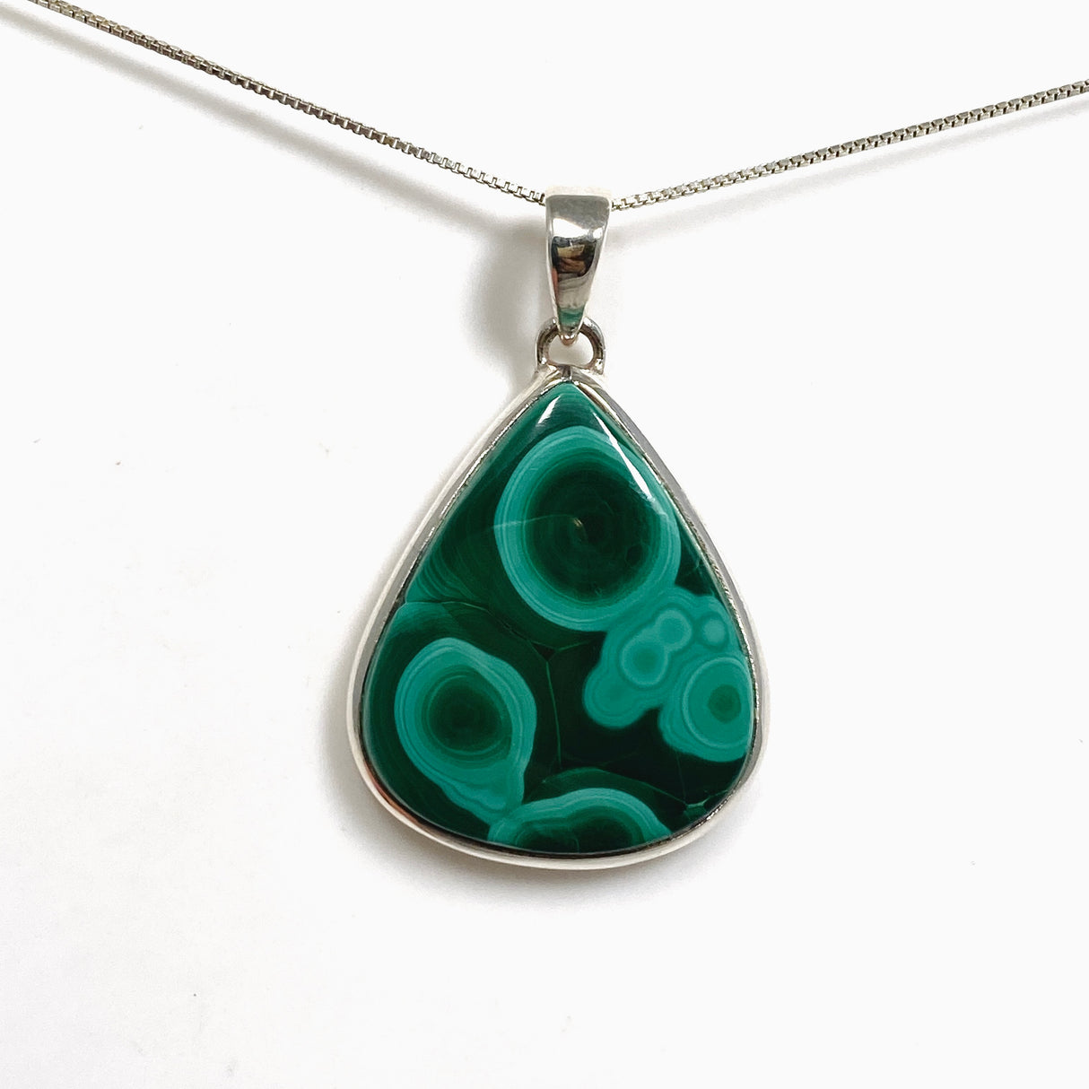 Malachite Teardrop Cabochon Pendant PPGJ1149
