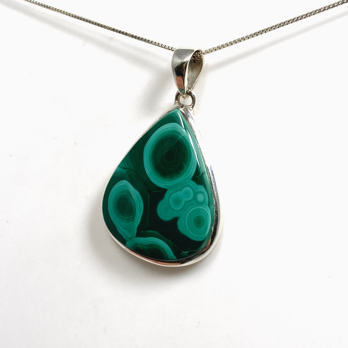 Malachite Teardrop Cabochon Pendant PPGJ1149