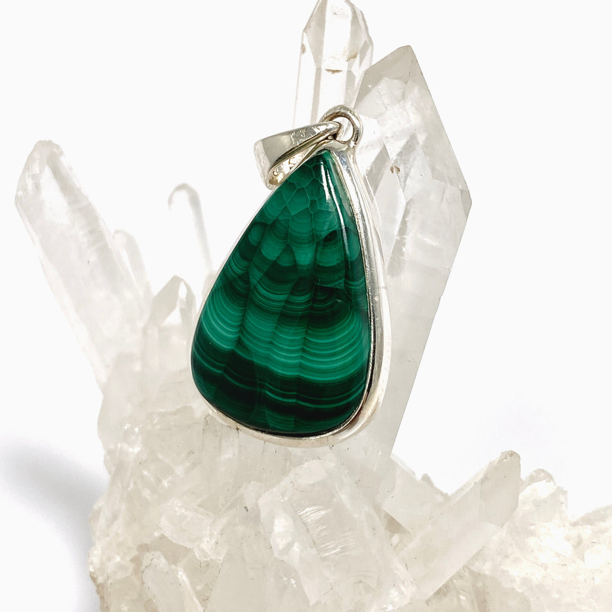 Malachite Teardrop Cabochon Pendant PPGJ1150