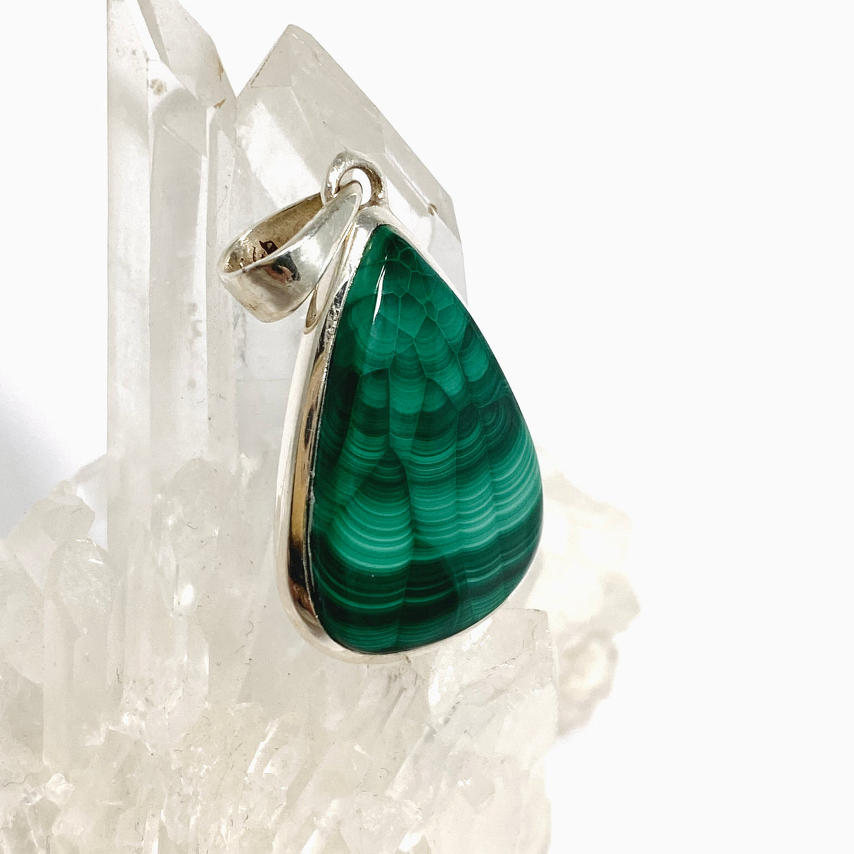 Malachite Teardrop Cabochon Pendant PPGJ1150