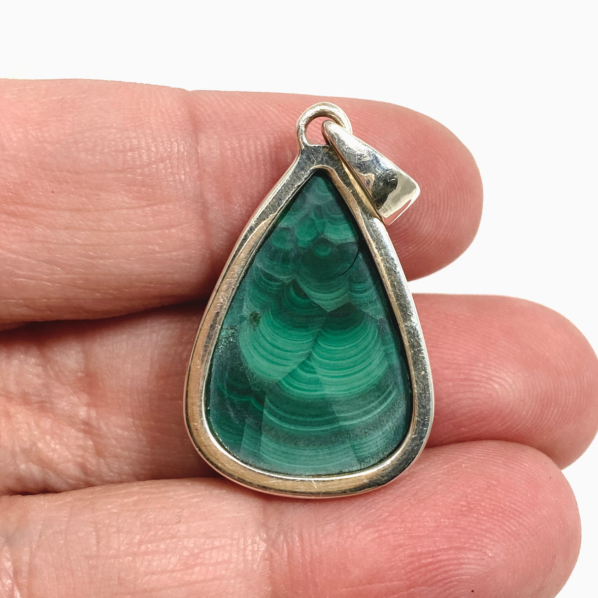 Malachite Teardrop Cabochon Pendant PPGJ1150