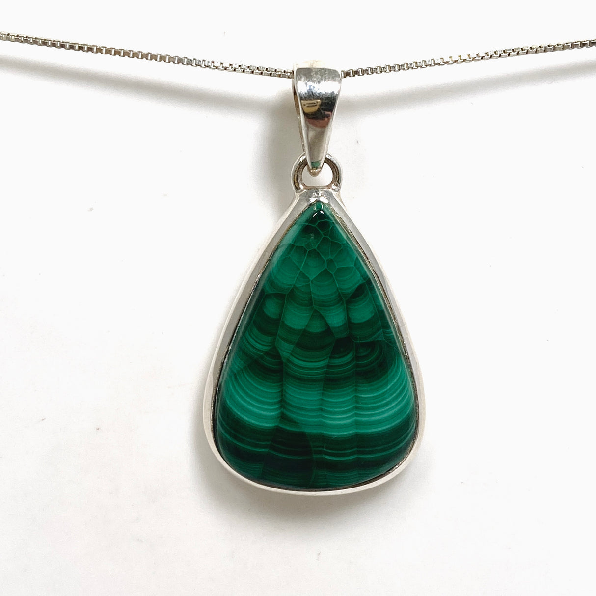 Malachite Teardrop Cabochon Pendant PPGJ1150