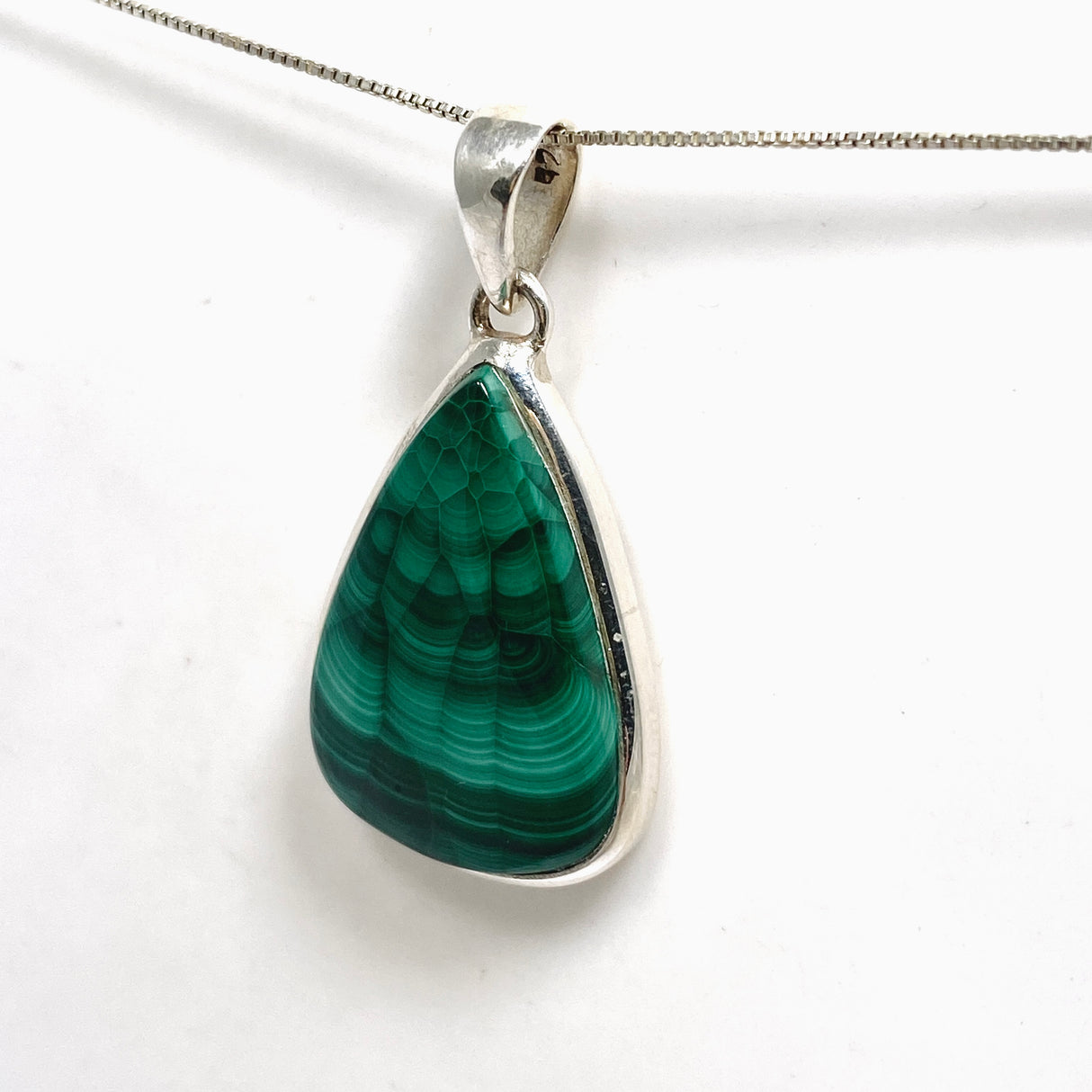 Malachite Teardrop Cabochon Pendant PPGJ1150