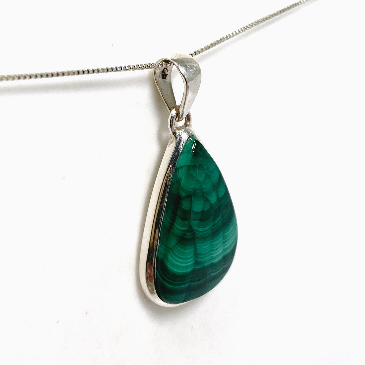 Malachite Teardrop Cabochon Pendant PPGJ1150