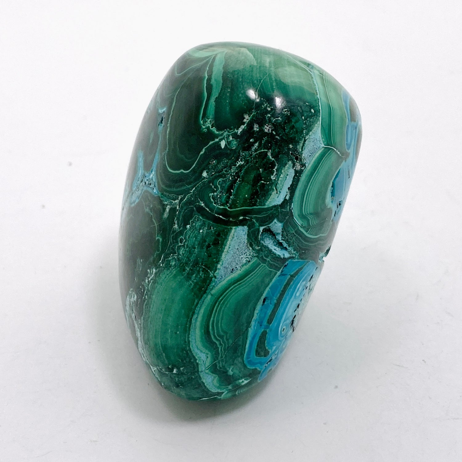 Malacholla (Malachite and Chrysocolla) Polished Freeform - Congo CR3748