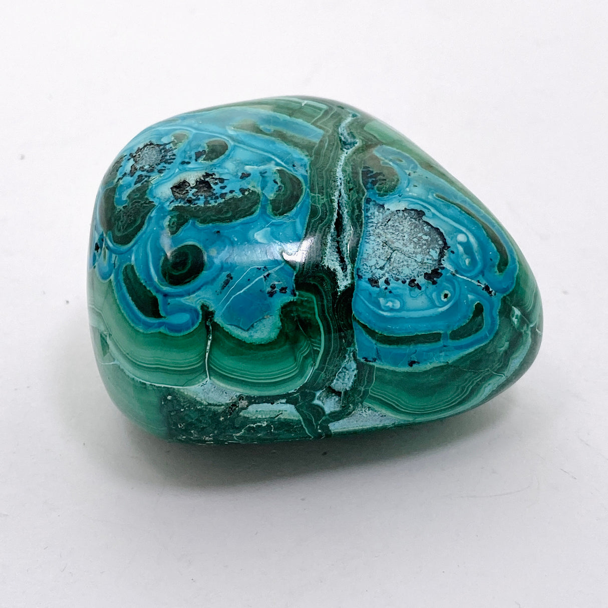 Malacholla (Malachite and Chrysocolla) Polished Freeform - Congo CR3748