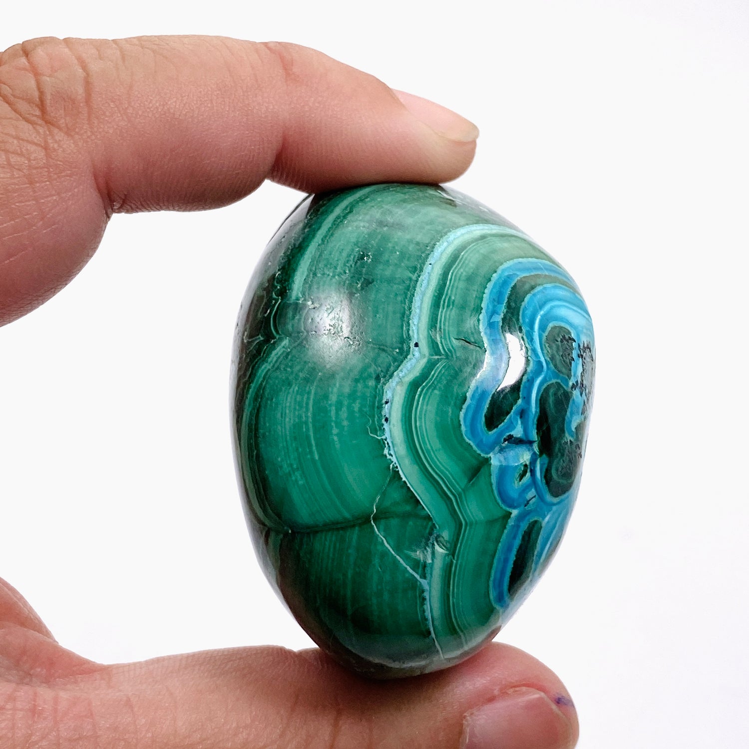 Malacholla (Malachite and Chrysocolla) Polished Freeform - Congo CR3748