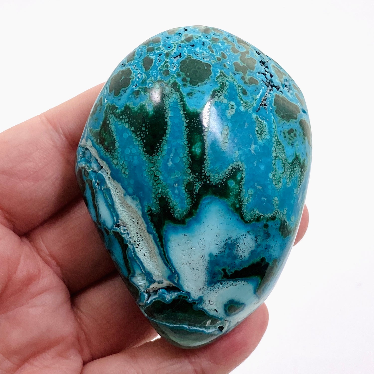 Malacholla (Malachite and Chrysocolla) Polished Freeform - Congo CR3750