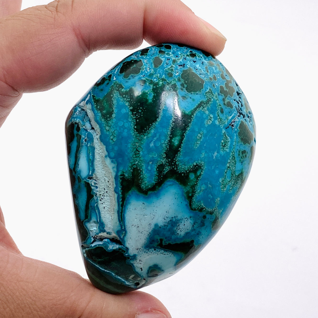 Malacholla (Malachite and Chrysocolla) Polished Freeform - Congo CR3750