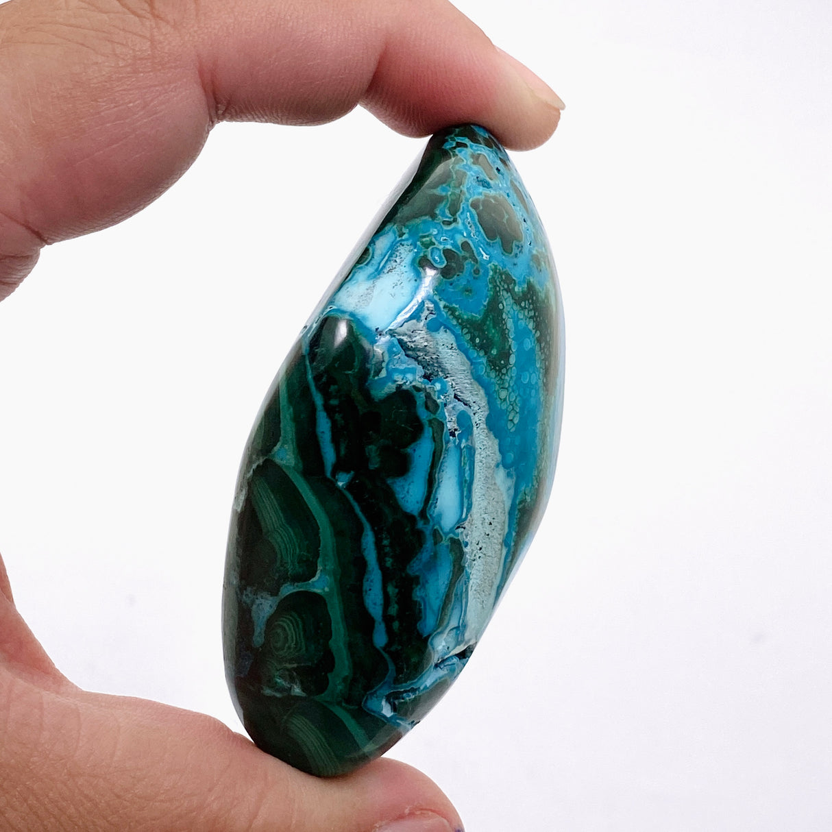 Malacholla (Malachite and Chrysocolla) Polished Freeform - Congo CR3750