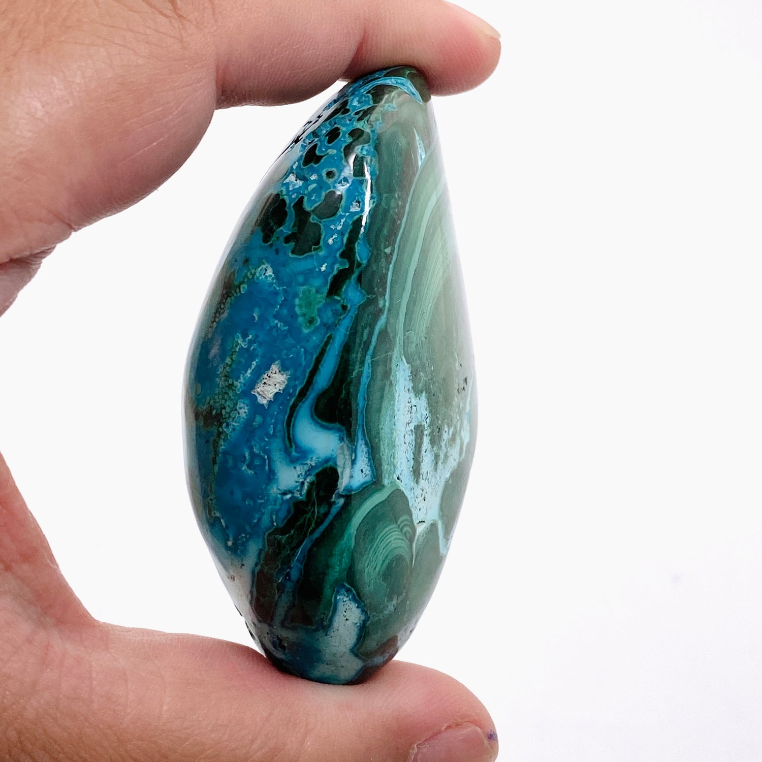Malacholla (Malachite and Chrysocolla) Polished Freeform - Congo CR3750