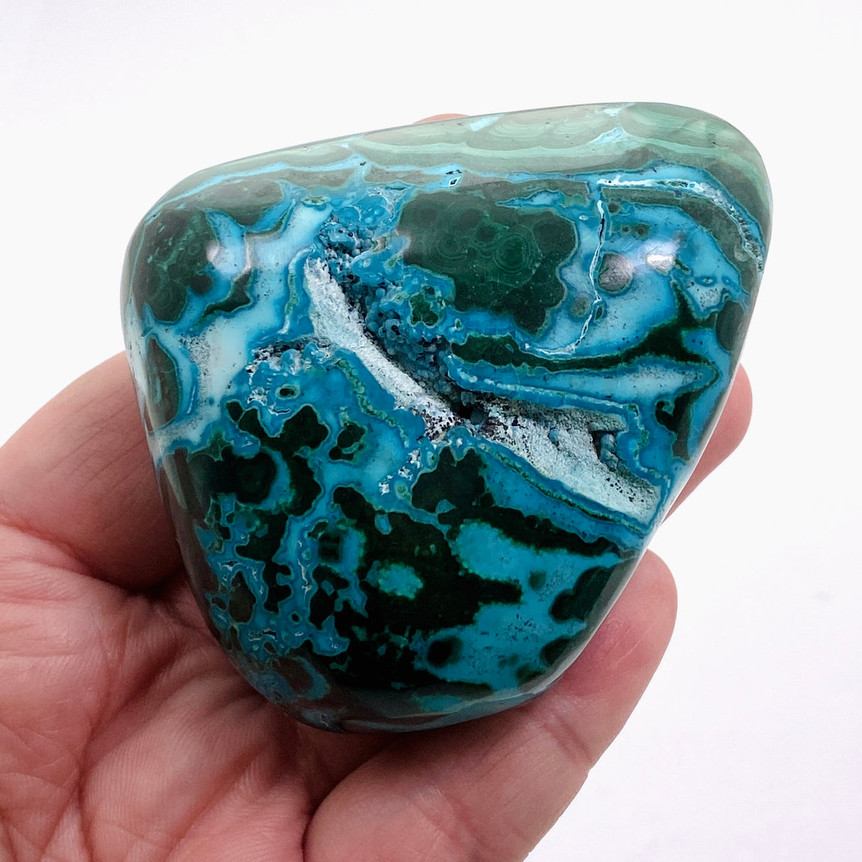 Malacholla (Malachite and Chrysocolla) Polished Freeform - Congo CR3751