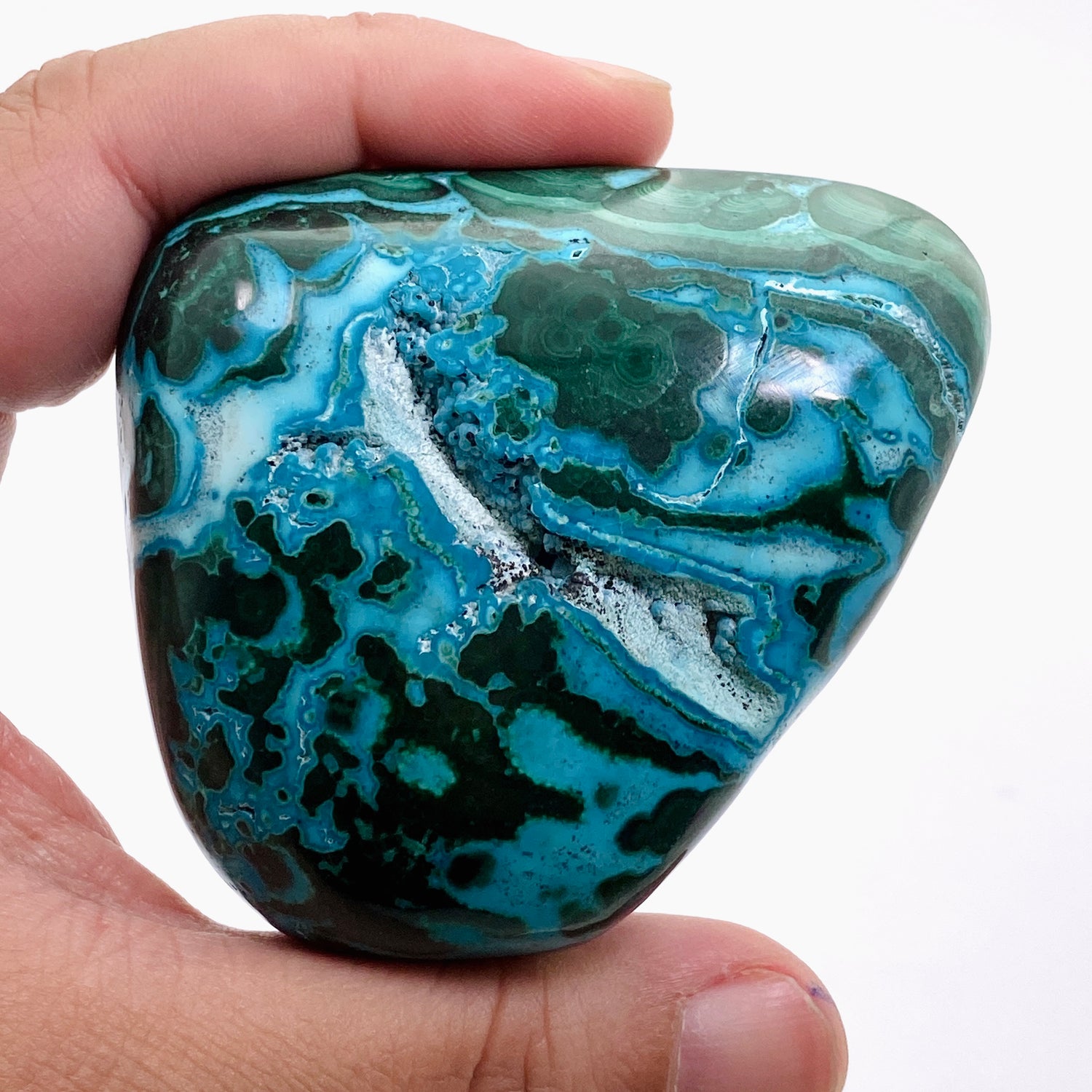Malacholla (Malachite and Chrysocolla) Polished Freeform - Congo CR3751