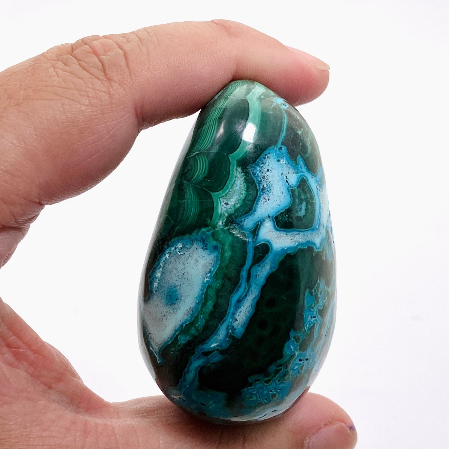 Malacholla (Malachite and Chrysocolla) Polished Freeform - Congo CR3751