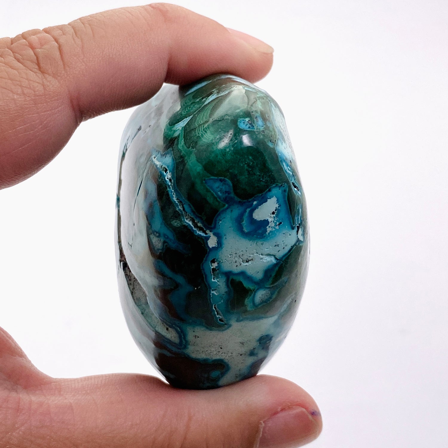 Malacholla (Malachite and Chrysocolla) Polished Freeform - Congo CR3751