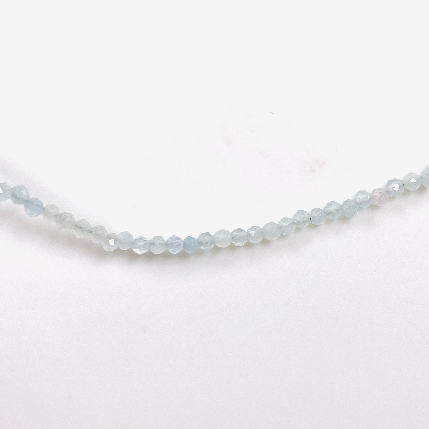 Micro Bead Necklace - Aquamarine - Nature's Magick