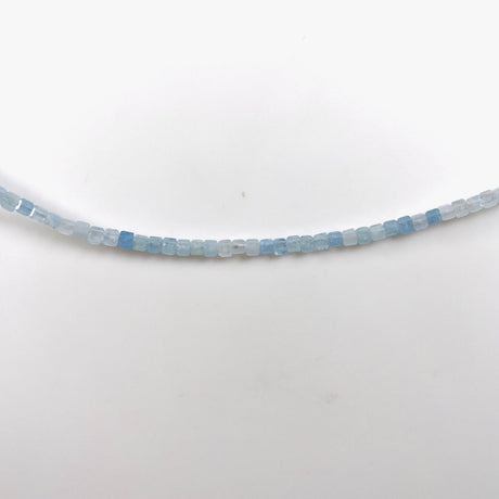 Micro Bead Necklace - Aquamarine Square Beads - Nature's Magick