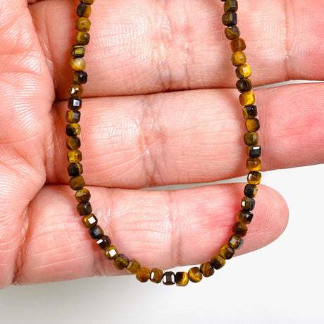 Micro Bead Necklace - Tiger Eye Square Beads - Nature's Magick