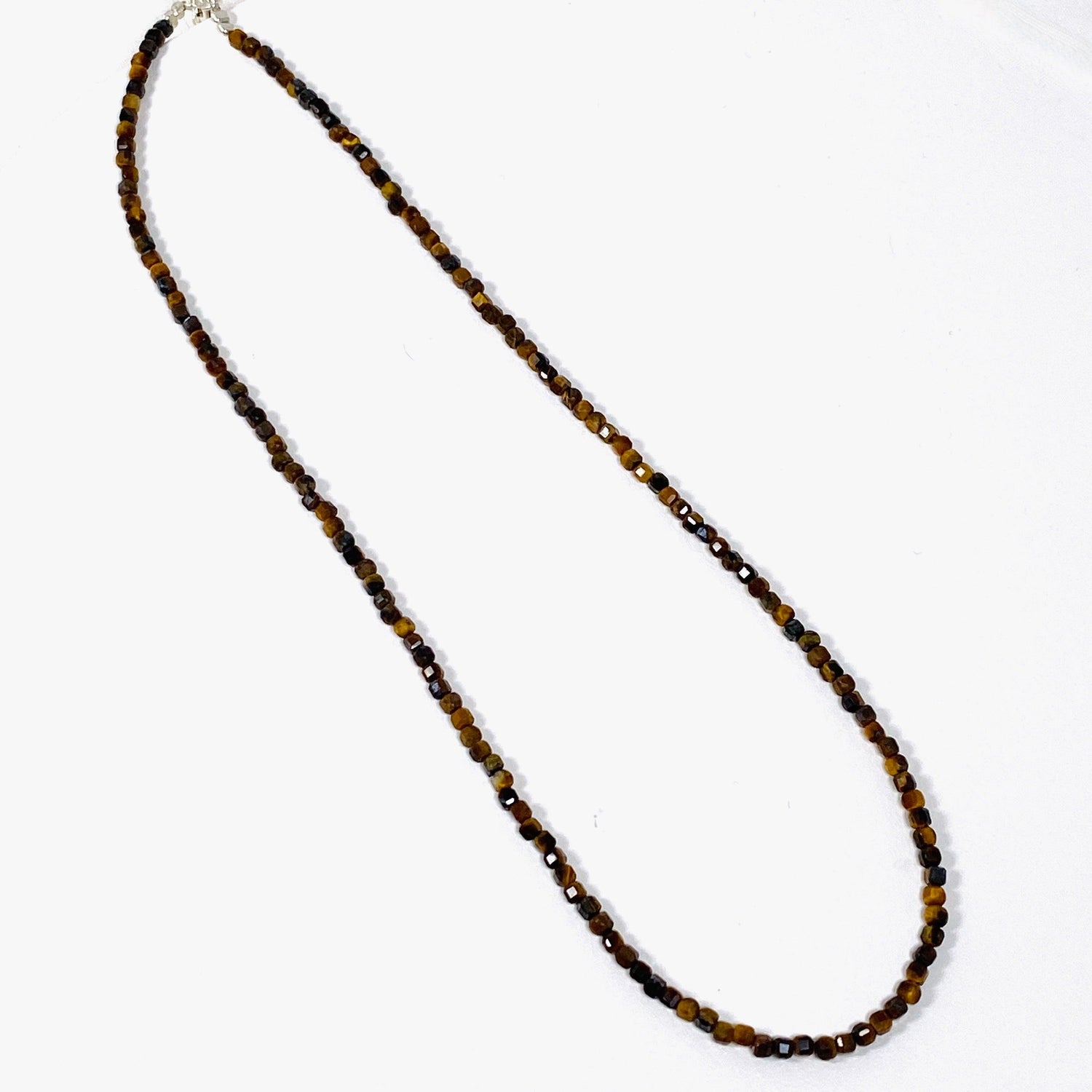 Micro Bead Necklace - Tiger Eye Square Beads - Nature's Magick