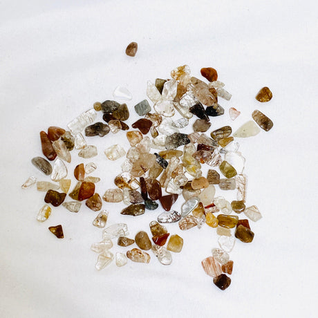 Mini Tumbled Stones (Chips) 50g - Rutile and Garden Quartz - Nature's Magick