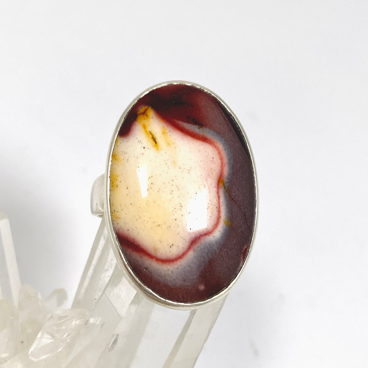 Mookaite Oval Cabochon Ring Size 9.5 PRGJ1039