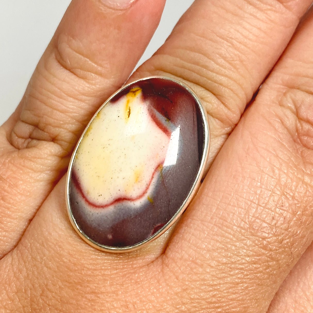 Mookaite Oval Cabochon Ring Size 9.5 PRGJ1039