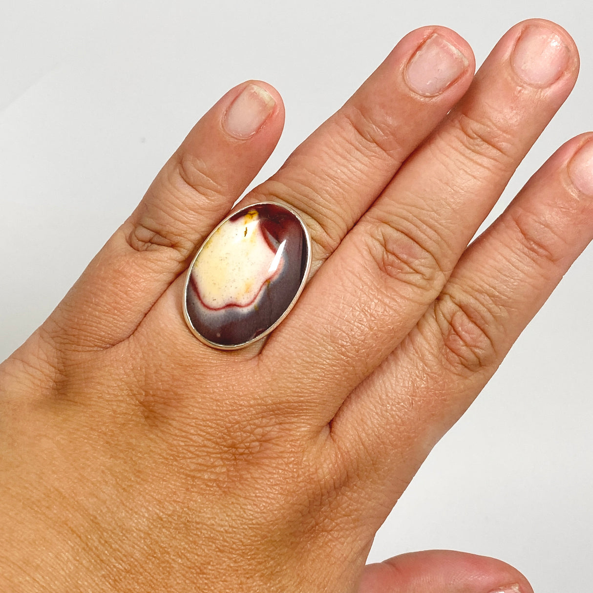 Mookaite Oval Cabochon Ring Size 9.5 PRGJ1039