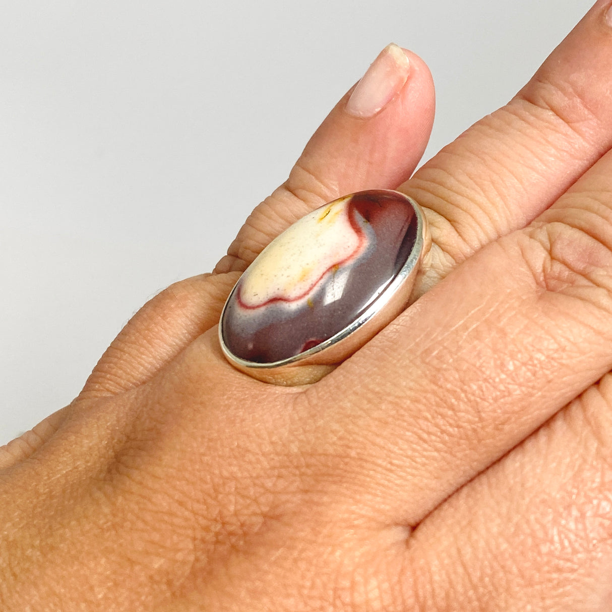 Mookaite Oval Cabochon Ring Size 9.5 PRGJ1039