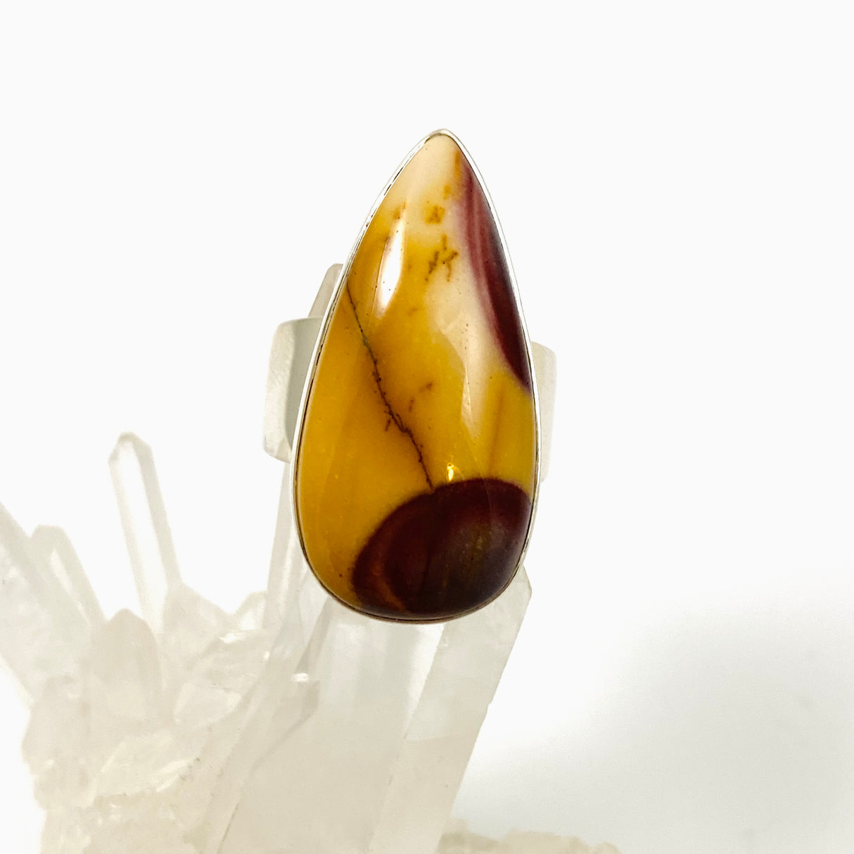 Mookaite Teardrop Cabochon Ring Size 8 KRGJ3389