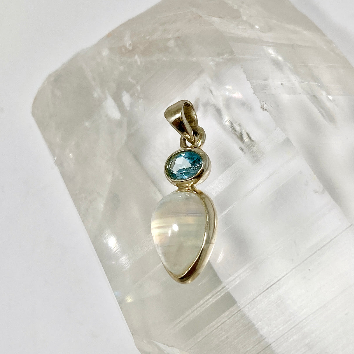 Moonstone and Blue Topaz Multi-stone Pendant PPGJ1190