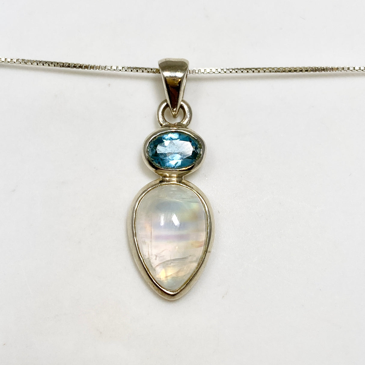 Moonstone and Blue Topaz Multi-stone Pendant PPGJ1190