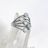 Moonstone Multi-stone Faceted Gemstone Ring R3875 - Nature's Magick