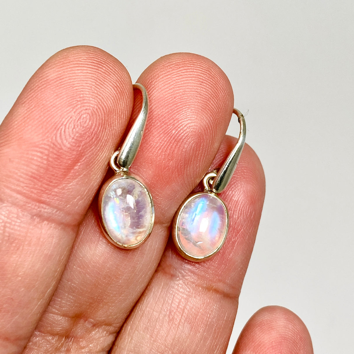 Moonstone Oval Cabochon Earrings PEGJ391