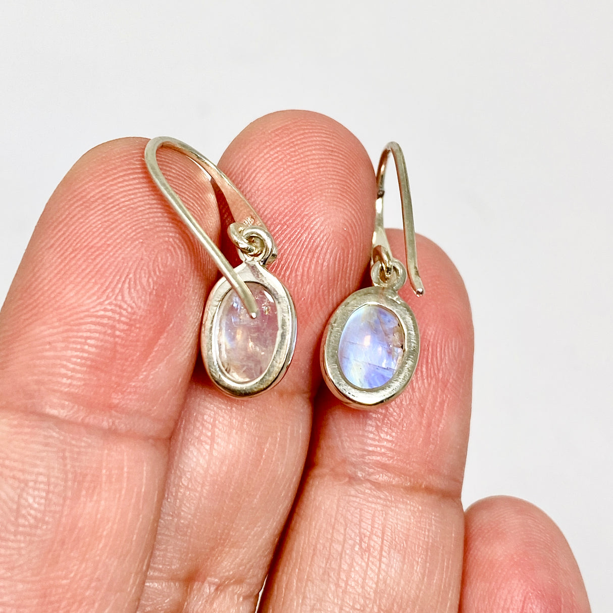 Moonstone Oval Cabochon Earrings PEGJ391