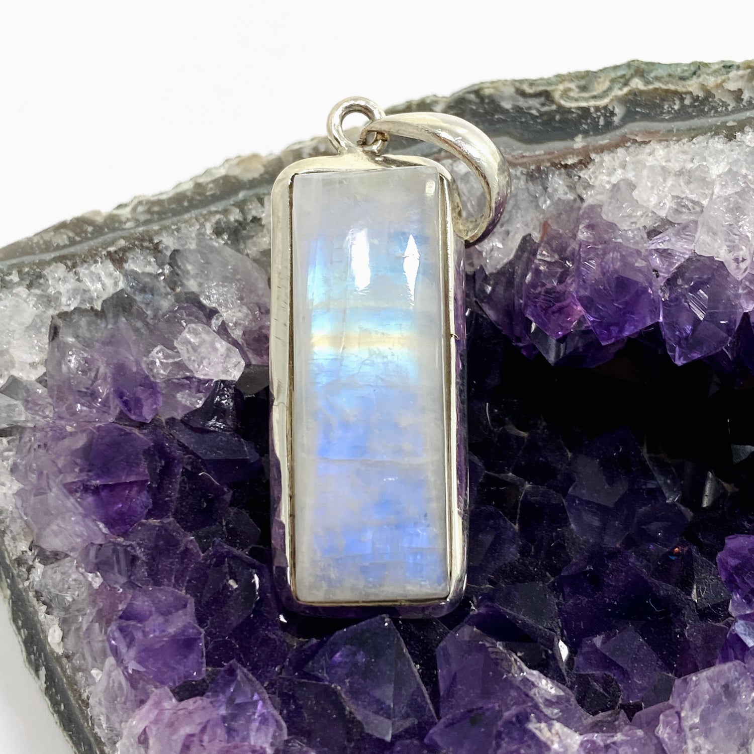 Moonstone Rectangular Cabochon Pendant THP-25