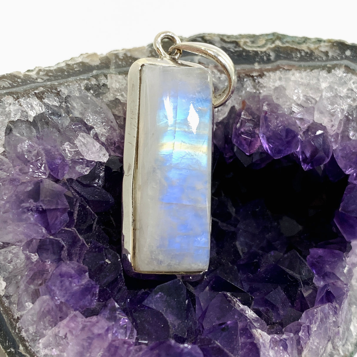 Moonstone Rectangular Cabochon Pendant THP-25
