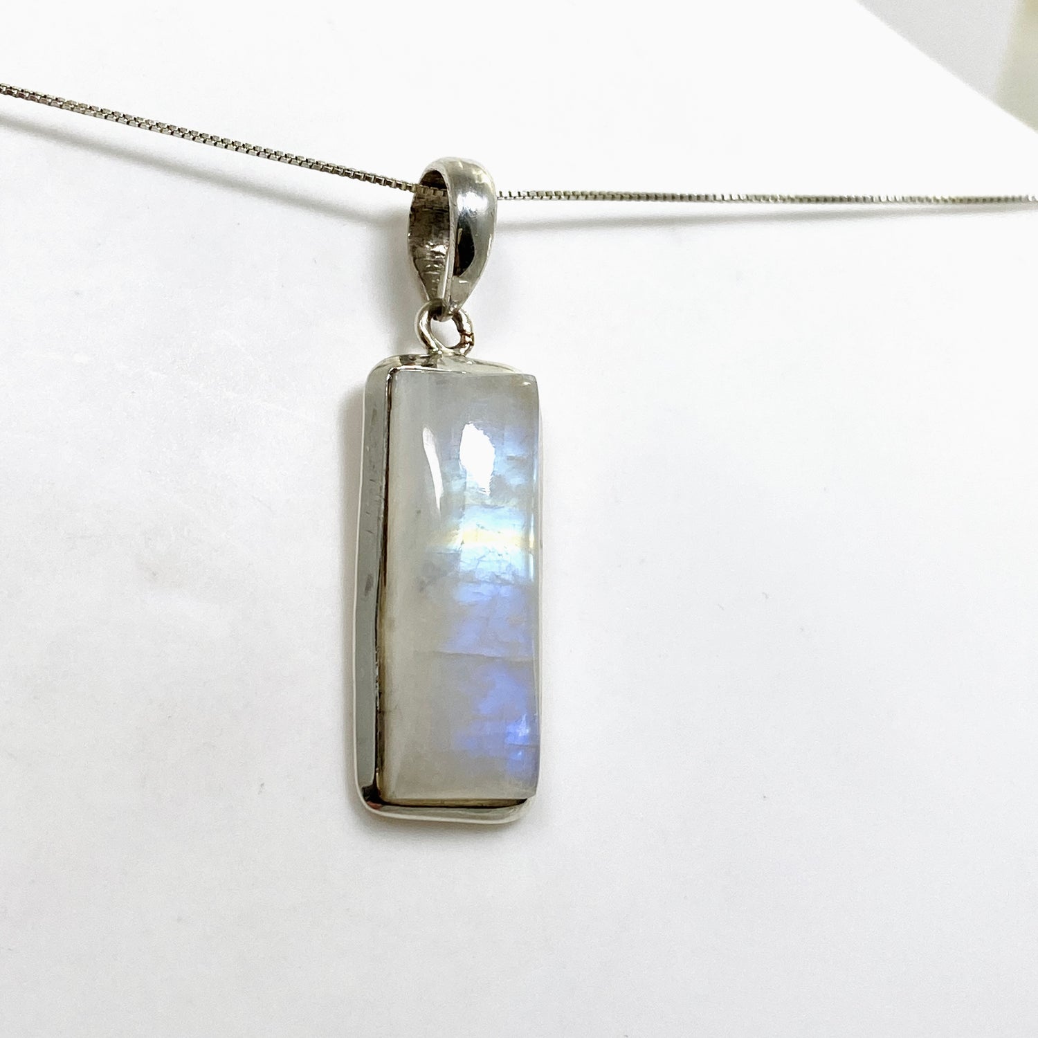 Moonstone Rectangular Cabochon Pendant THP-25