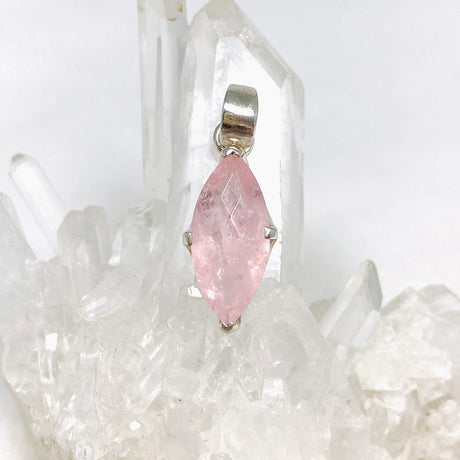 Morganite Faceted Marquise Pendant PPGJ689 - Nature's Magick