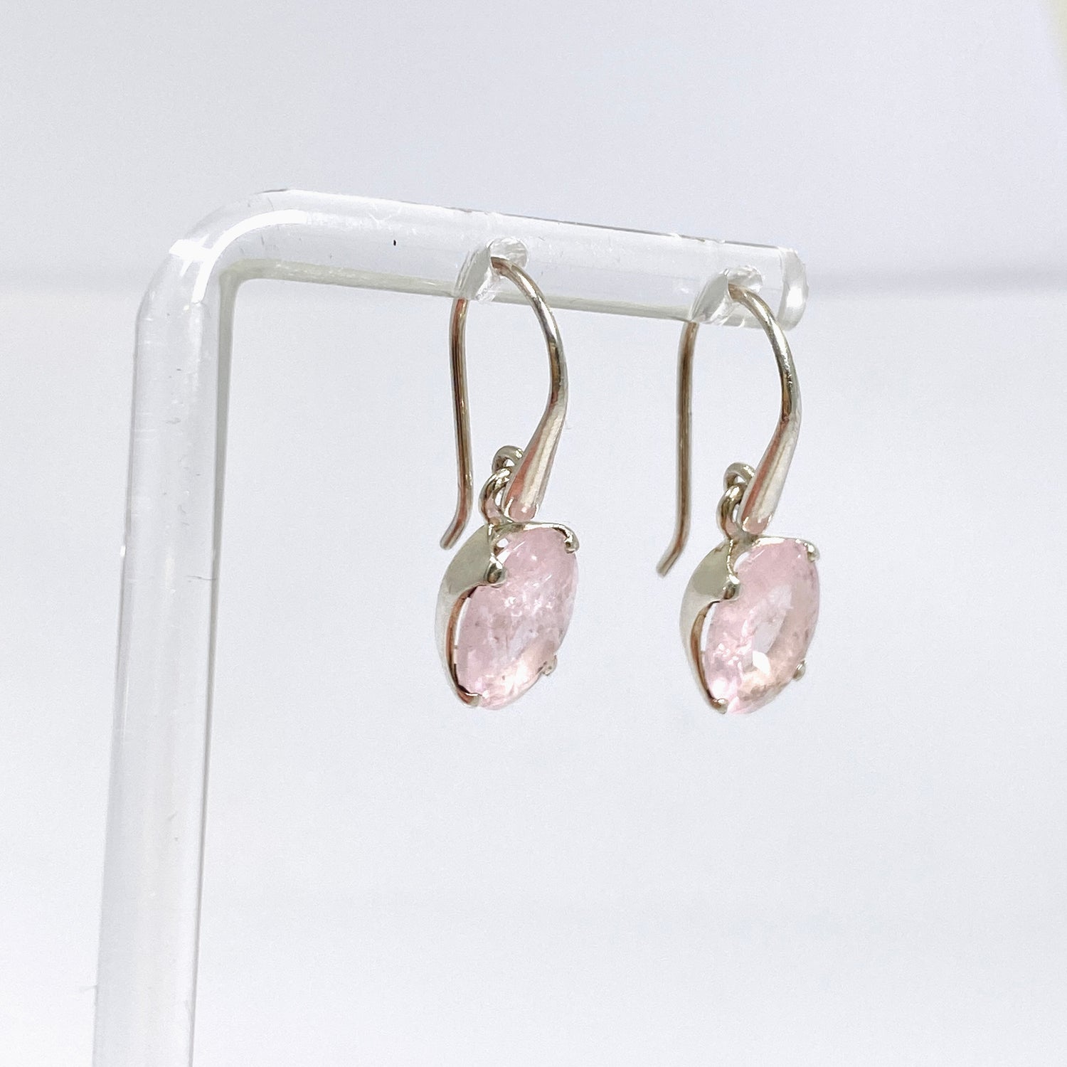 Morganite Oval Faceted Earrings PEGJ388