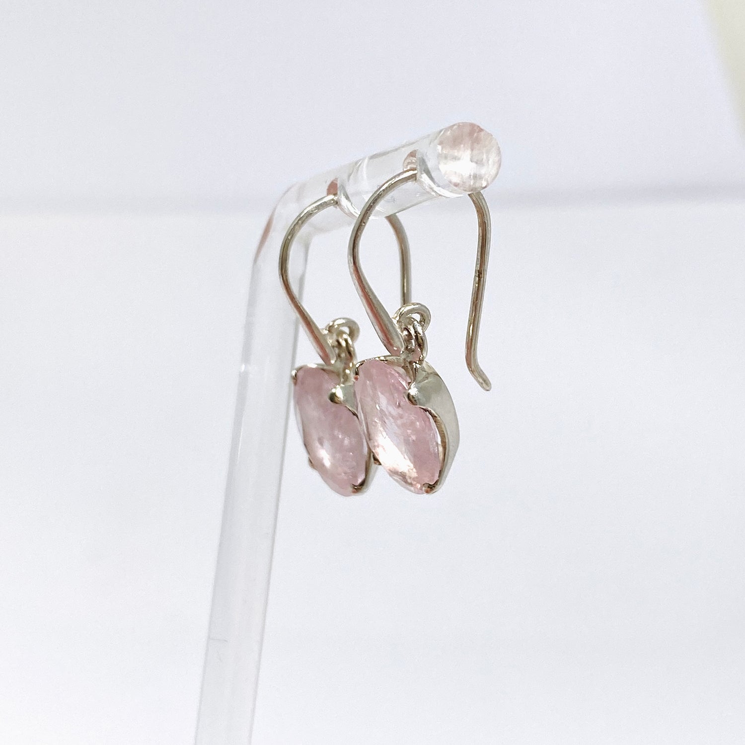 Morganite Oval Faceted Earrings PEGJ388