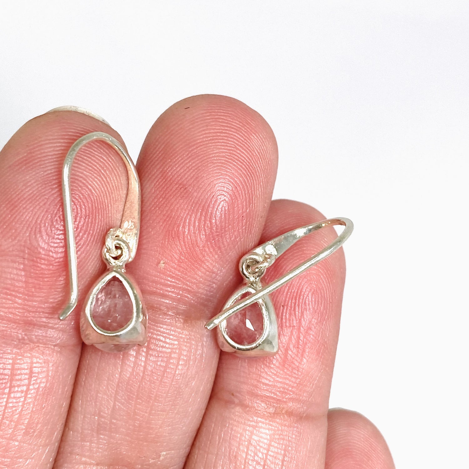 Morganite Teardrop Faceted Earrings PEGJ389