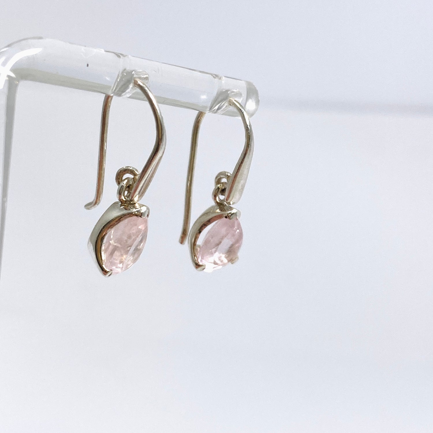 Morganite Teardrop Faceted Earrings PEGJ389