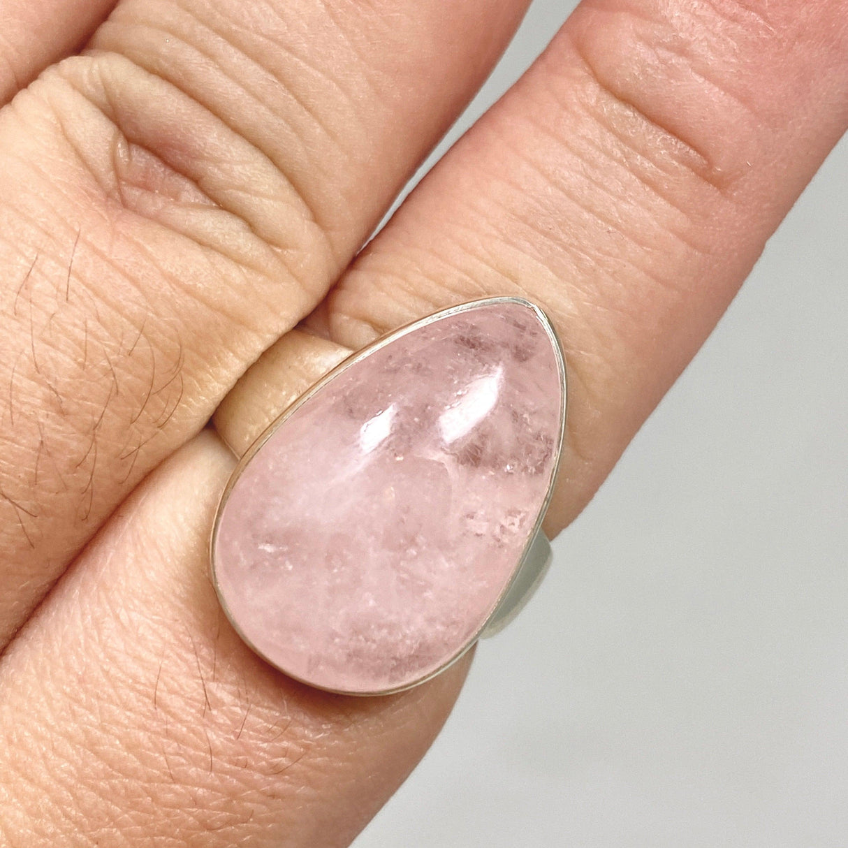Morganite Teardrop Ring Size 10 KRGJ3161 - Nature's Magick