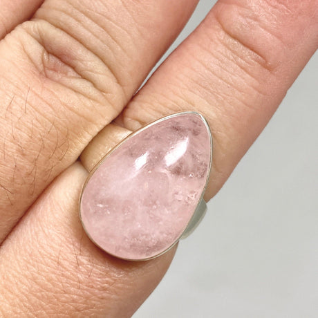 Morganite Teardrop Ring Size 10 KRGJ3161 - Nature's Magick